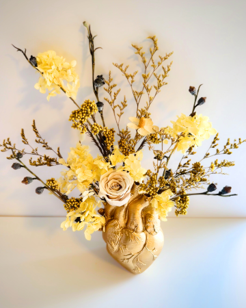 Eternal Flowers Dancing On Heart by artist Aileen Warren